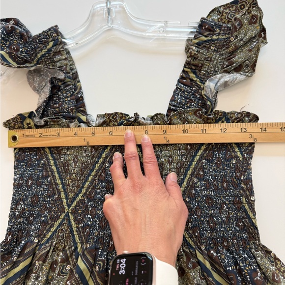 HILL HOUSE HOME The Ellie Nap Dress - Olive Equestrian Scarf Sz Large - Picture 6 of 16